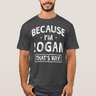 För att jag är Logan-Noveltyn Gissar Namn Manar T Shirt