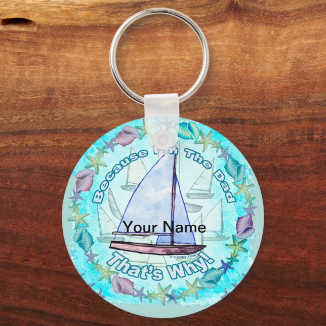 För att jag är Pappa-nyckelkedja Nyckelring (Framsida)