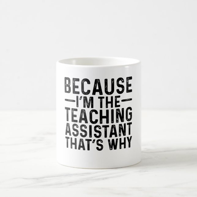För att jag är undervisningsassistenten är det där kaffemugg (Center)