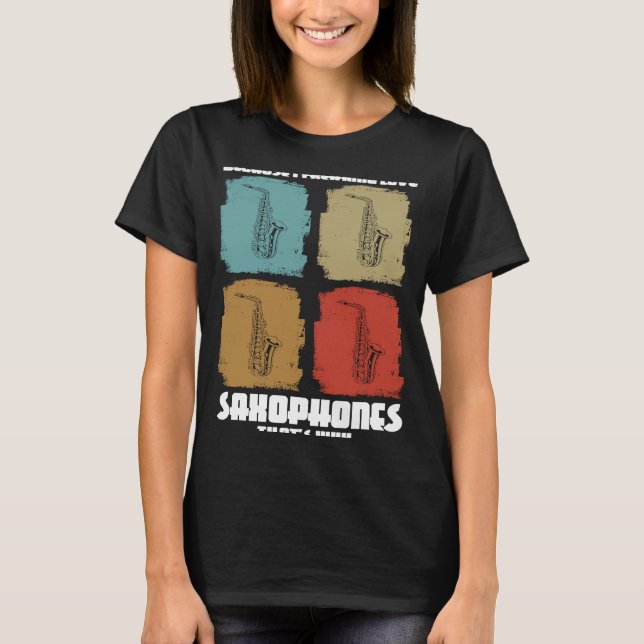 för att jag frigör saxofonspjäll i kärlek t shirt (Framsida)