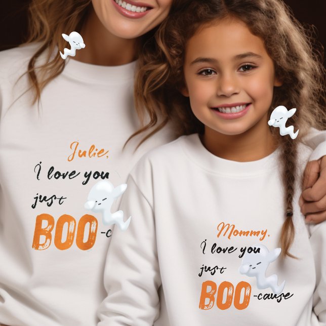 För att jag Kärlek du bara boocause Ghost T Shirt (#boocause, #becauseIloveyou, #familymatching, #ghost, #boo, #halloween)