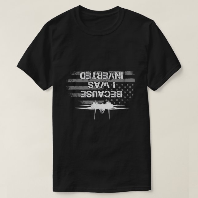 För att jag var inverterad Shirt Navy F-14 Fighter T (Design framsida)