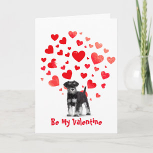 För att jag Woof Kärlek din Min Schnauser Hund Val Helgkort