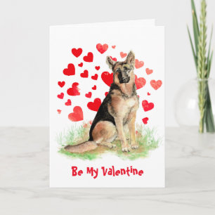För att jag Woof Kärlek din tyska shepherd Valenti Helgkort