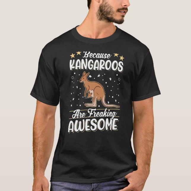 För att Kangaroos skrämmer fantastisk Kangaroo T Shirt (Framsida)