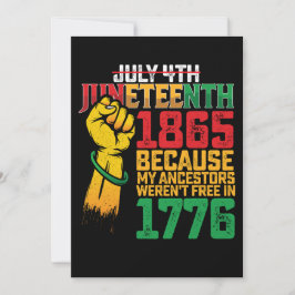 För att mina gäster inte var fria 1776 den 4 juli inbjudningar