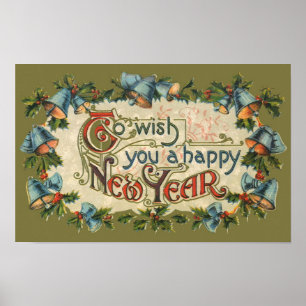 För att önska dig ett gott nytt år, Vintage Victor Poster