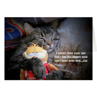 för att sömnig haiku hälsningskort