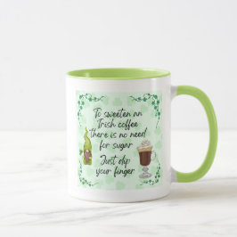För att söta en irländsk kaffe. mugg