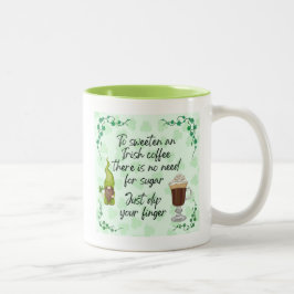 För att söta en irländsk kaffe. Två-Tonad mugg