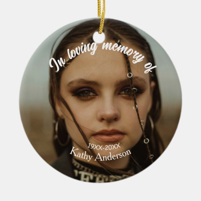 För att spara minne för att lägga till namn-minnes julgransprydnad keramik (Framsidan)