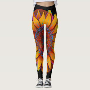 För att..Sunblommor "Trippy Flower" Flinflip flops Leggings