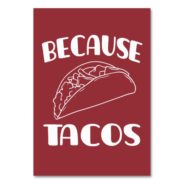För att Tacos Bordsnummer (Framsidan)