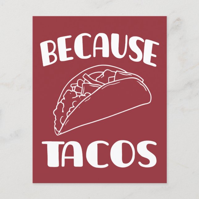 För att Tacos Flygblad (Framsidan)