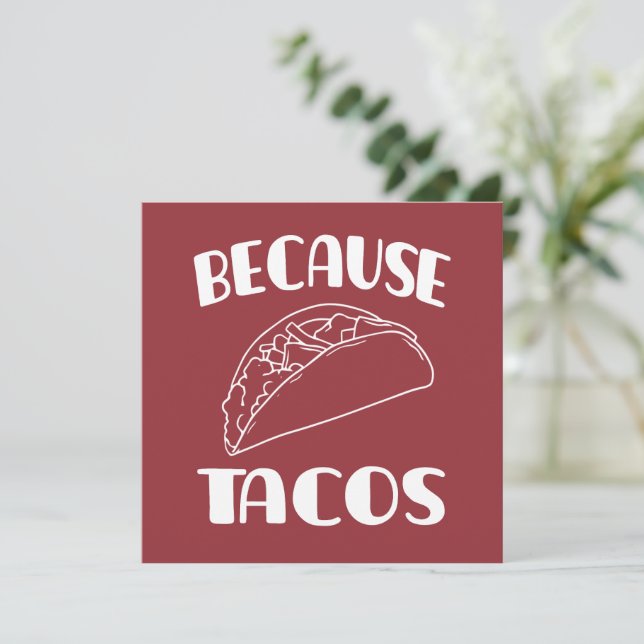 För att Tacos Inbjudningar (Stående Fram)