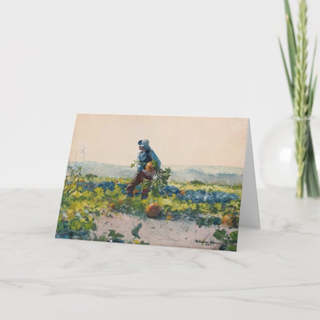För att vara en bondpojke | Winslow Homer Kort (Framsida)