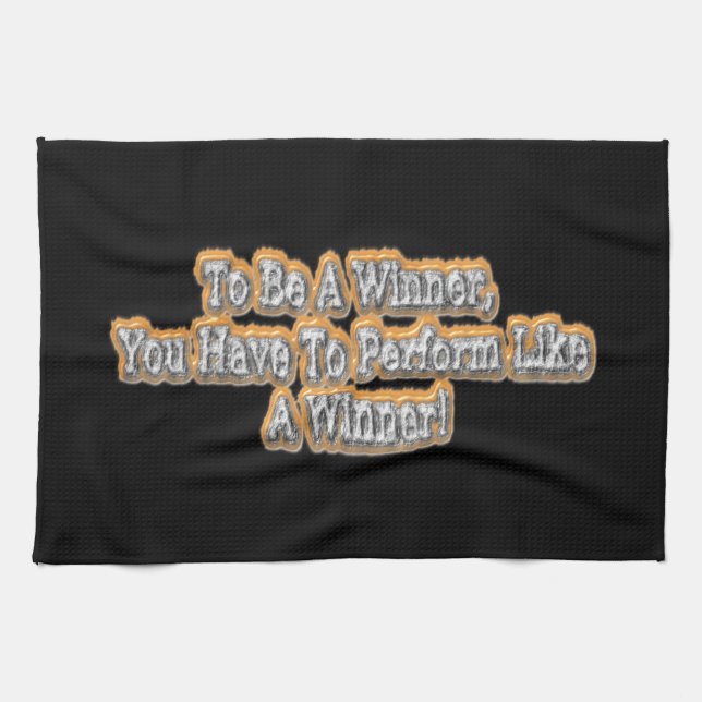 "För att vara en vinnare".. Köp nu Kökshandduk (Horisontell)