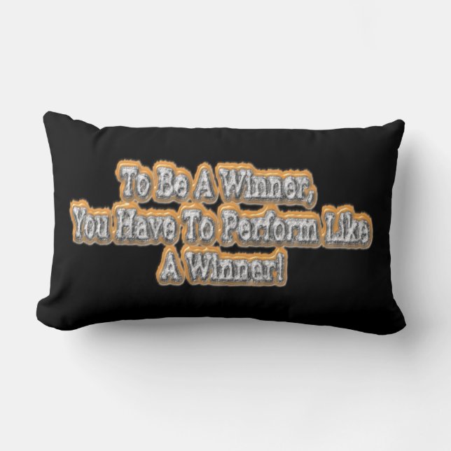"För att vara en vinnare".. Köp nu Lumbarkudde (Framsida)