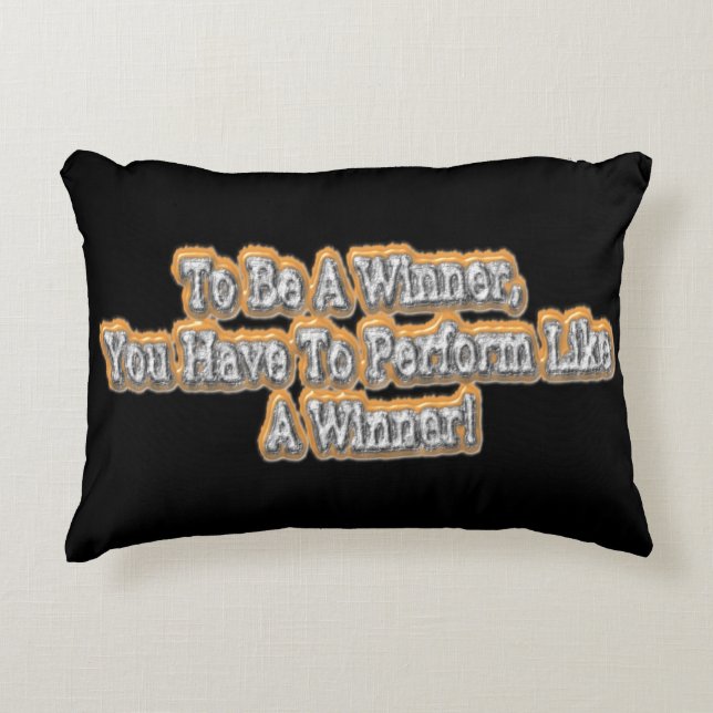 "För att vara en vinnare".. Köp nu Prydnadskudde (Framsidan)