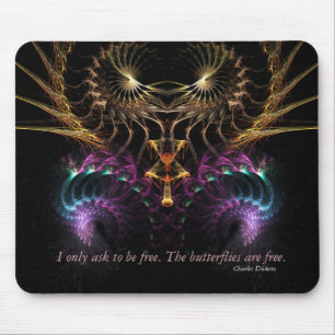 För att vara fri.. Quote Mousepad Musmatta