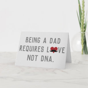 För att vara Pappa krävs Kärlek inte DNA Mustache Kort