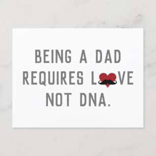 För att vara Pappa krävs Kärlek inte DNA Mustache  Vykort