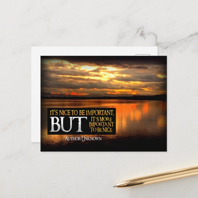 "För att vara trevlig" inspirationsoffert Vykort (Fram/Back In Situ)