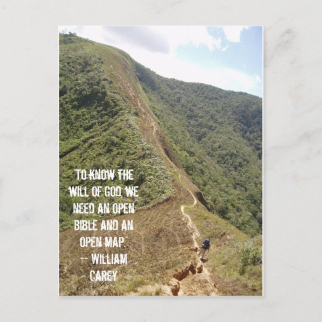 "För att veta Guds vilja, vykort (Framsida)