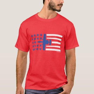 För attackjet för A-10 Warthog stars och stripes T Shirt
