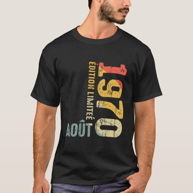 For August 1970 Year 1970 1970 Since 1970 1970 T Shirt (Framsida)