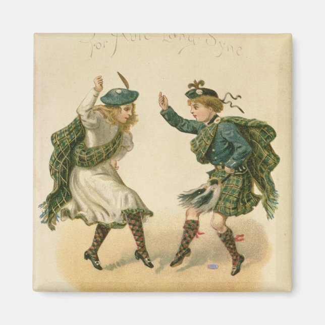 För Auld Lang Syne - A Höger God jul Magnet (Framsidan)