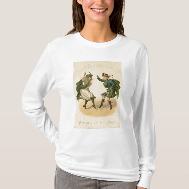 För Auld Lang Syne - en högergod jul T-shirt (Framsida)