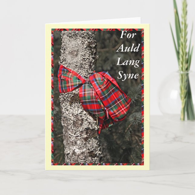 För Auld Lang Syne Scottish Gott nytt år Card Helgkort (Framsida)