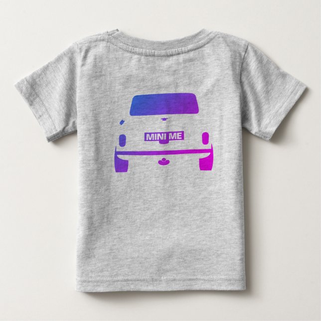 För Austin för klassiker Iconic brittisk bil T Shirt (Baksida)