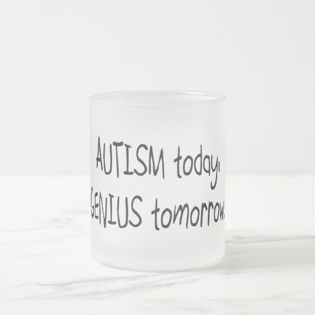 För Autism snille i dag i morgon Frostad Glasmugg (Center)
