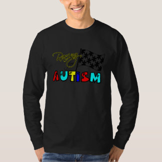 För Autismlångärmad för tävla 4 utslagsplats T-shirt