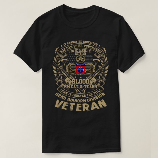 För avdelning 82 och för den luftburna divisionen  t shirt (Design framsida)