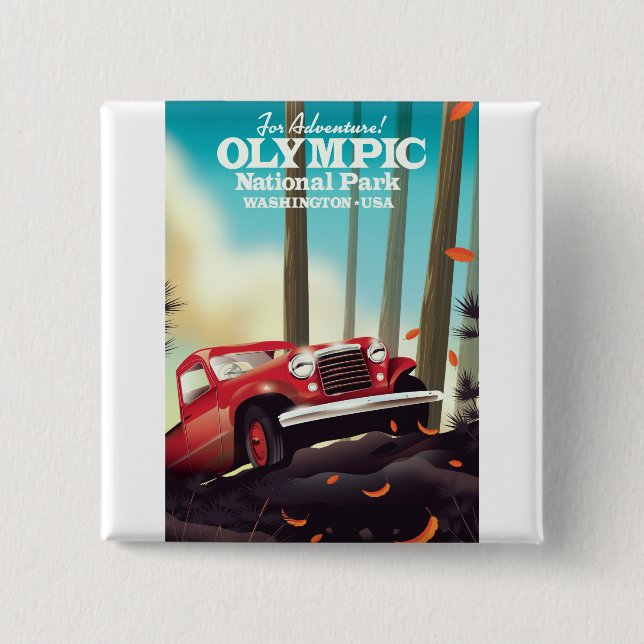 För Äventyr! Den olympiska nationalparken Washingt Knapp (Framsida)