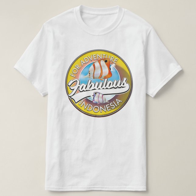 För Äventyr Fabulous Indonesia logotyp T Shirt (Design framsida)