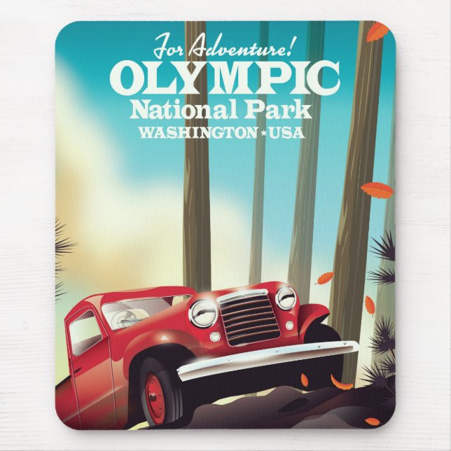 För äventyr! Olympiska nationalparken Washington. Musmatta (Framsidan)