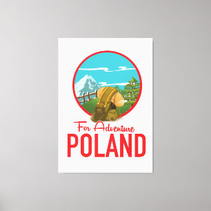 För Äventyr Poland Travel logotyp Canvastryck
