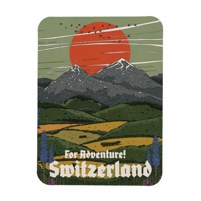 För Äventyr Schweiz Magnet (Vertikal)