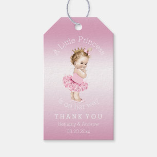 För baby showerpersonlig för Princess Ballerina Presentetikett