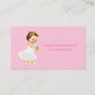 För baby showerregistrering för Princess Flicka Tilläggskort