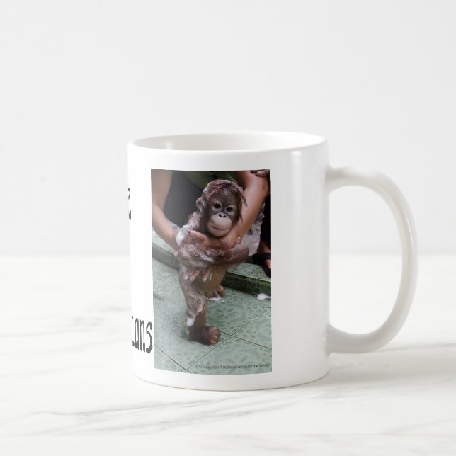För babyfoto för Orangutans OFI konst Kaffemugg (Höger)