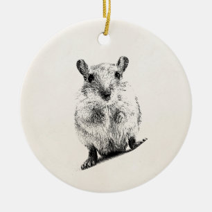 För babyillustration för Gerbil djura Gerbils f Julgransprydnad Keramik
