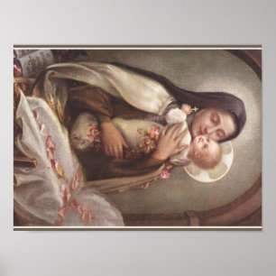 För babyJesus för St. Therese ro Manger Poster