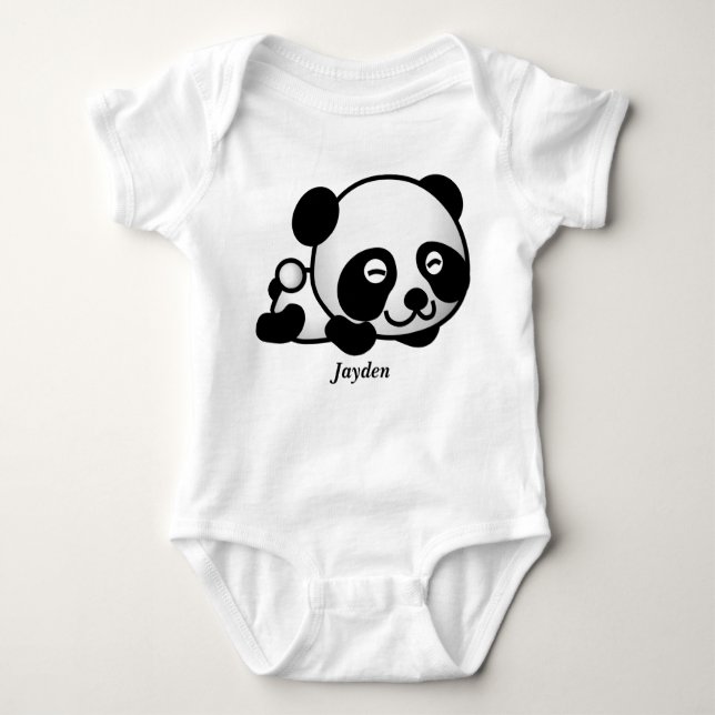 För babyPanda för barn gullig björn T-shirt (Framsida)