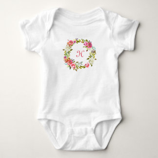 För babyTutu för Monogram initial rosenkrans för Tee Shirt
