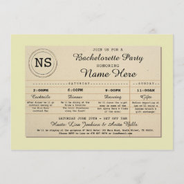 För Bachelorette för möhippa rese- bok bibliotek Inbjudningar